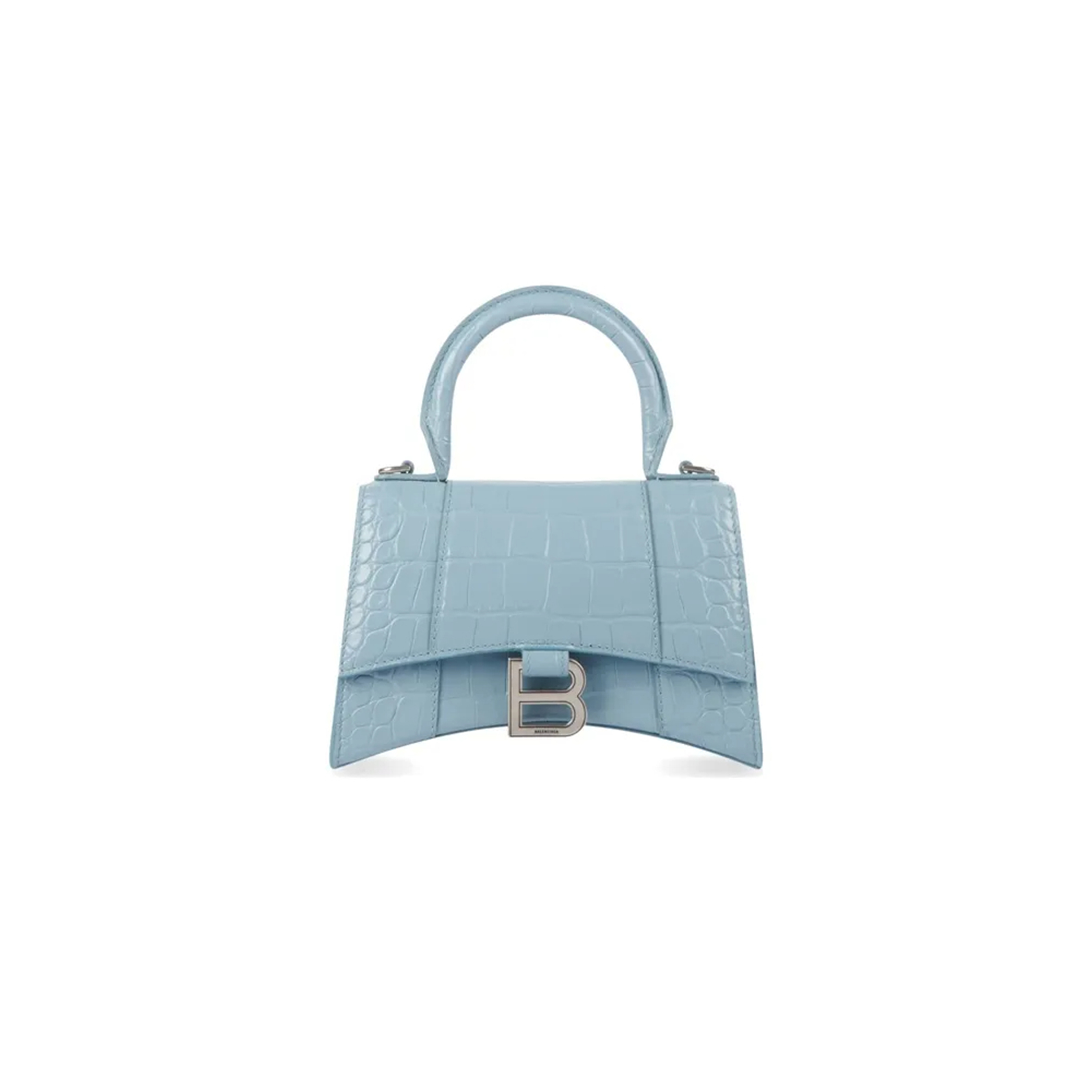 BALENCIAGA WOMEN'S HOURGLASS HANDBAG XS IN SKY BLUE 5928331LR6Y4712 (18.8*13*7.9cm)